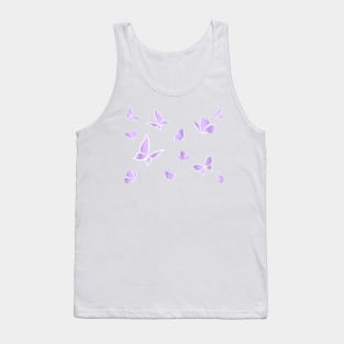 Metallic Purple Butterflies Tank Top